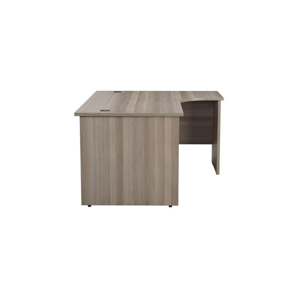 Jemini Radial Right Hand Panel End Desk 1600x1200x730mm Grey Oak KF805076