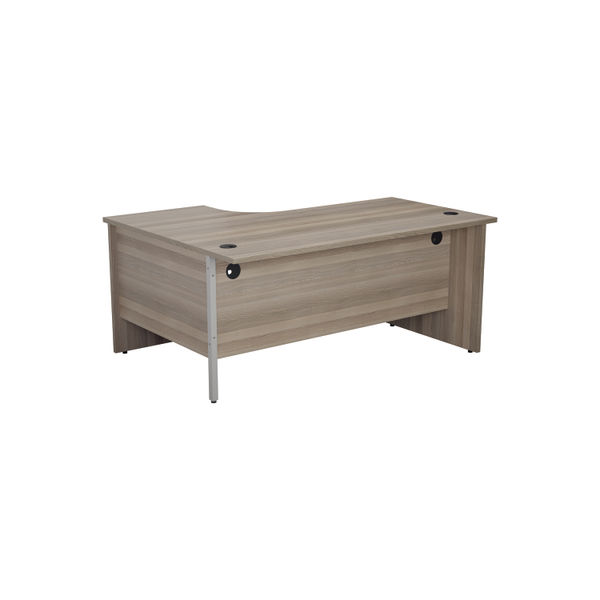 Jemini Radial Right Hand Panel End Desk 1600x1200x730mm Grey Oak KF805076