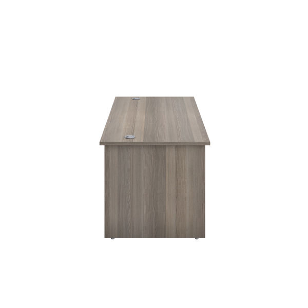 Jemini Rectangular Panel End Desk 1400x800x730mm Grey Oak KF804413