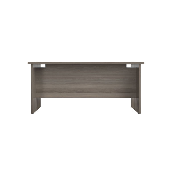 Jemini Rectangular Panel End Desk 1600x800x730mm Grey Oak KF804475