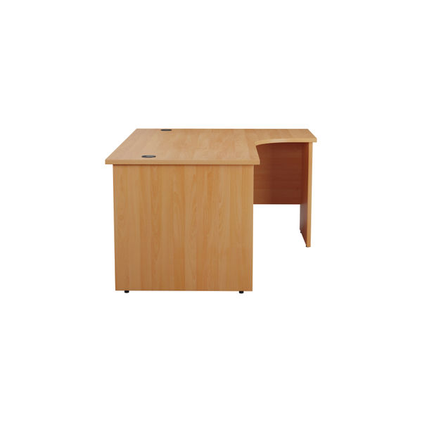 Jemini Radial Right Hand Panel End Desk 1600x1200x730mm Beech KF805069