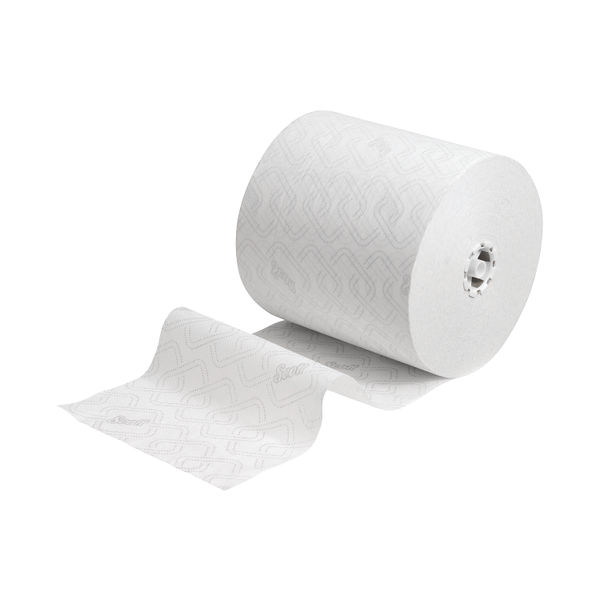 Scott Essential Rolled Paper Hand Towels 1 Ply 350m White (Pack of 6) 6691