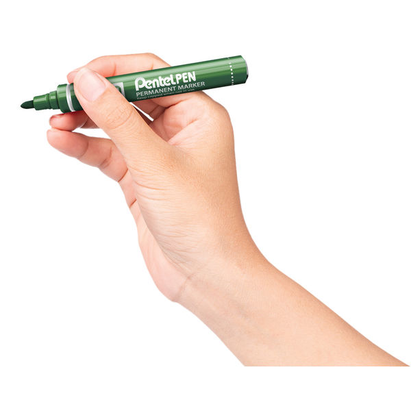 Pentel N50 Permanent Green Marker Bullet Tip (Pack of 12) N50-D