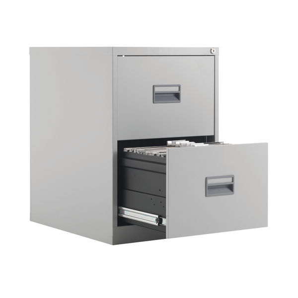 Talos 2 Drawer Filing Cabinet 465x620x700mm Grey KF78764