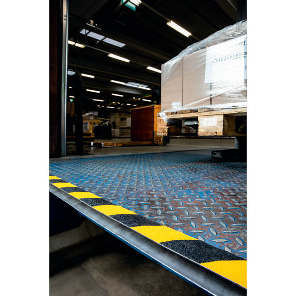 Durable DURALINE GRIP+ Strong Anti Slip Hazard Warning Floor Tape 50mmx15m Yellow/Black 1097130