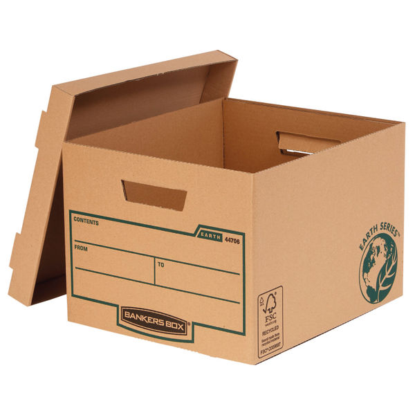 Bankers Box R-Kive Earth Storage Box Brown (Pack of 10) 4470601