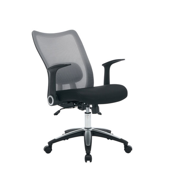 Jemini Zumo Mesh Back Chair with Folding Arms Black/Grey KF70319