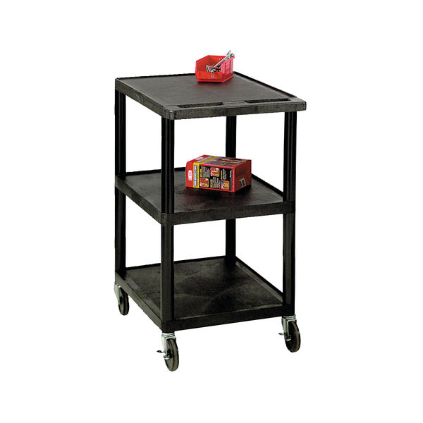 GPC 3 Shelf Service Trolley Black GI341L