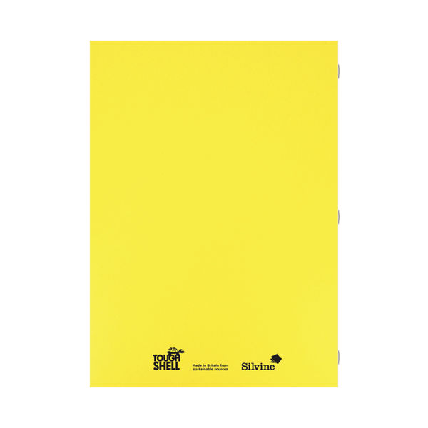 Silvine Tough Shell Exercise Book Ruled A4 Yellow (Pack of 25) EX141