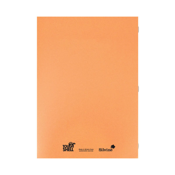 Silvine A4 Orange 7mm Squares Tough Shell Exercise Books, Pack of 25 | EX145