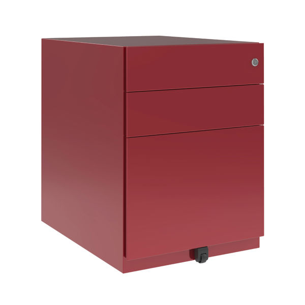 Bisley Note Pedestal 3 Combination Drawer 420x565x567mm Cardinal Red