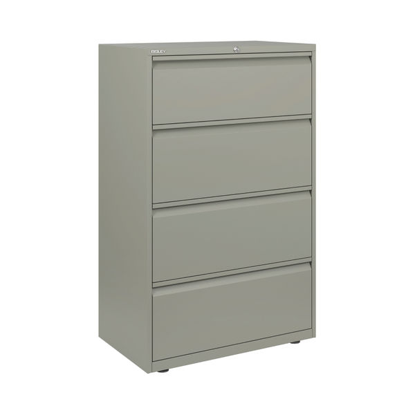 Bisley Essentials Goose Grey 4 Drawer Side Filing 800x1270mm YESF0812av4