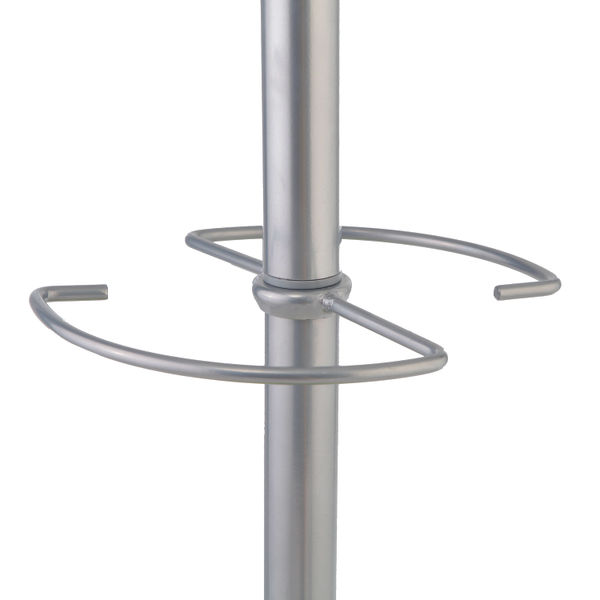 Alba Festival High Capacity Coat Stand with Umbrella Holder 350x350x1870mm Silver/White PMFESTY2BC