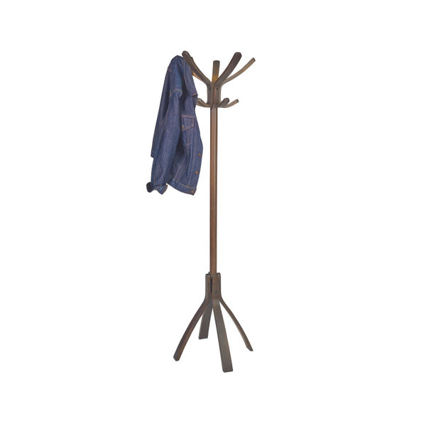 Alba Cafe Coat Stand 550x550x1760mm Dark Wood PMCAFE