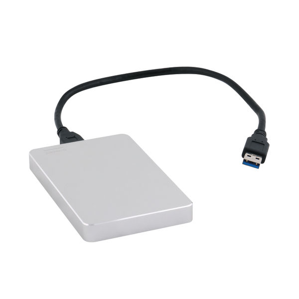 Q-Connect Portable External Hard Drive 1TB with USB Cable Silver KF18083