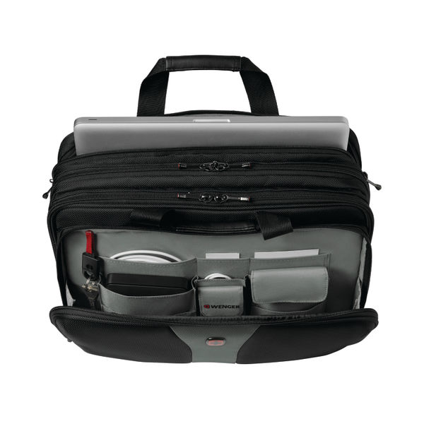 Wenger Legacy 17 Inch Laptop Case Triple  Gusset 420x210x320mm Black/Grey 600655