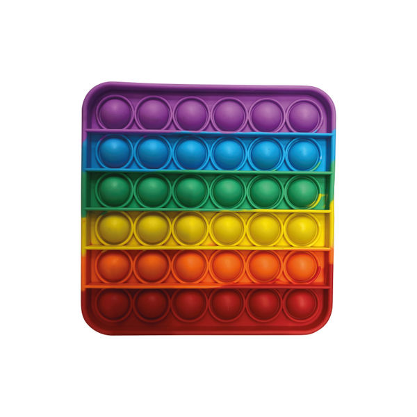 Pop Fidget Pad Square Multicoloured 125x125x10mm POPSQM