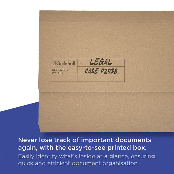 Exacompta Guildhall Document Wallet Foolscap Buff (Pack of 50) GDW1-BUF
