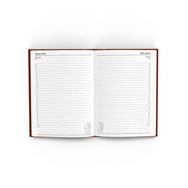 Desk Diary DPP Appt A5 Burgundy 2024 KFA51ABG24