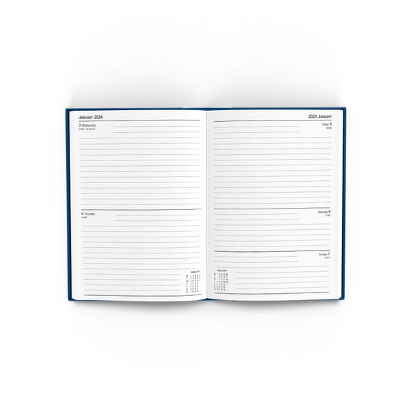 Desk Diary 2 DPP A5 Blue 2024 KFA52BU24