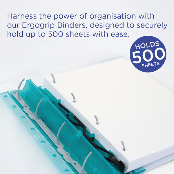 Guildhall GLX Ergogrip Ring Binder Frosted A4 Blue (Pack of 2) 4542