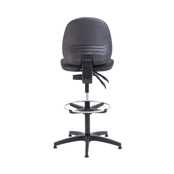 Arista Medium Back Draughtsman Chair 700x700x840-970mm Adjustable Footrest Charcoal KF815148