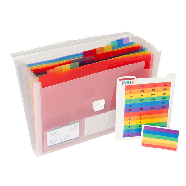 Exacompta 13 Pocket Expanding File Assorted 55298E