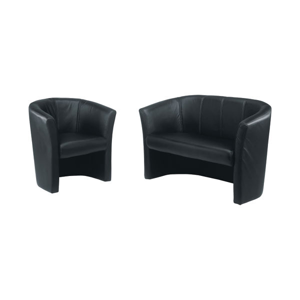 Avior Vinyl Tub Chair 735x615x770mm Black KF03527