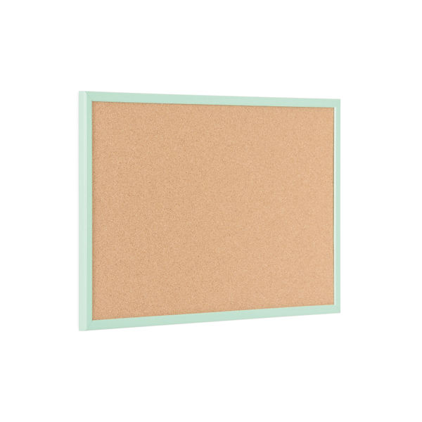 Bi-Office Pastel Cork Noticeboard Green Frame 600x400mm MC030011971
