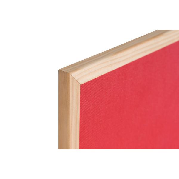Bi-Office Double-Sided Board Cork Red Felt Pine Frame 60x40cm FB0310010