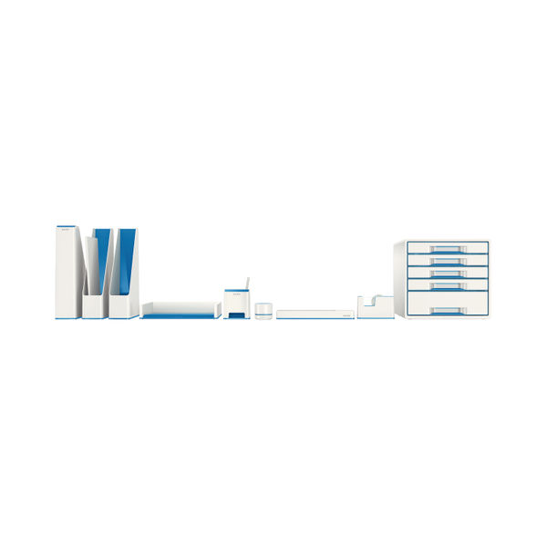 Leitz WOW Tape Dispenser White/Blue 53641036