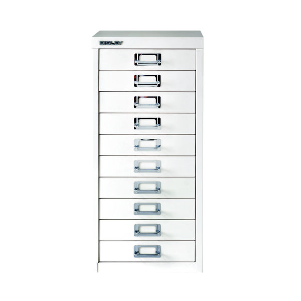 Bisley 10 Multidrawer Cabinet A4 279x380x590mm Chalk White BY19660