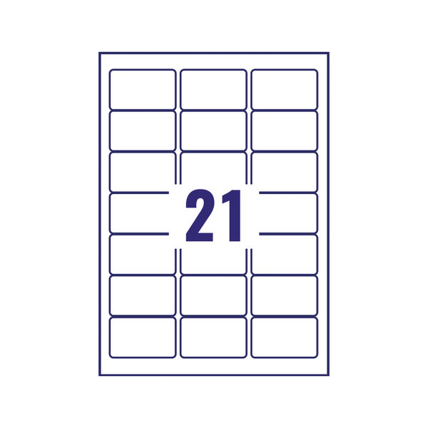 Avery Laser Label Heavy Duty 21 Per Sheet White (Pack of 420) L7060-20