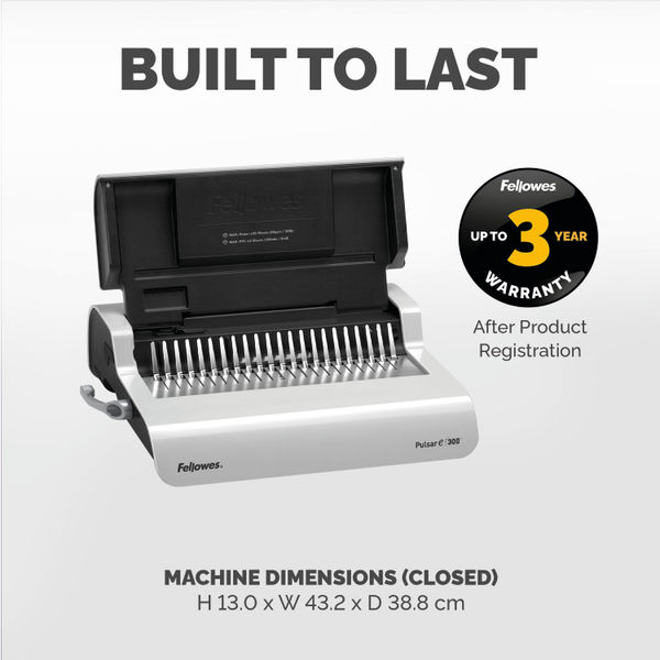 Fellowes Pulsar-E 300 A4 Electric Comb Binding Machine 5620701