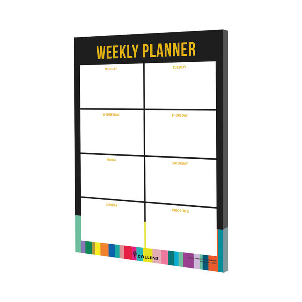 Collins Edge Rainbow Weekly Planner Desk Pad 60 Sheets A4 ED14U3.99