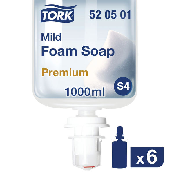 Tork Mild Foam Soap S4 Refill 1 Litre (Pack of 6) 520501