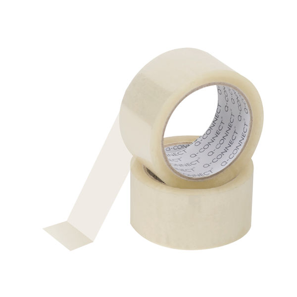 Q-Connect Polypropylene Packaging Tape 50mmx66m Clear (6 Pack) KF01791