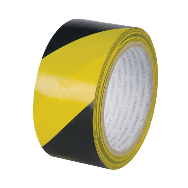 Q-Connect Yellow Black Hazard Tape (Pack of 6) KF04383