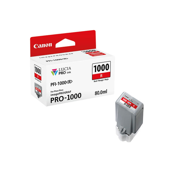 Canon PFI-1000R Inkjet Cartridge Red 0554C001