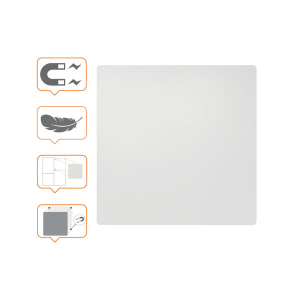 Nobo Frameless Magnetic Modular Whiteboard 450x450mm 1915655