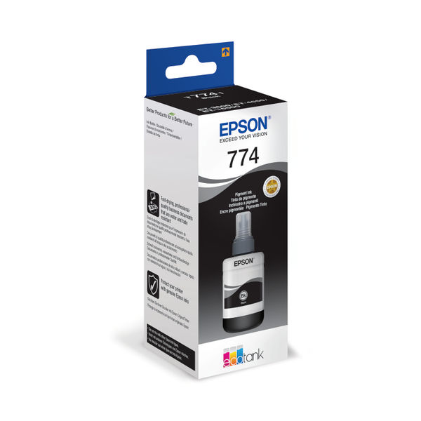 Epson 774 Ink Bottle EcoTank 140ml Pigment Black C13T774140