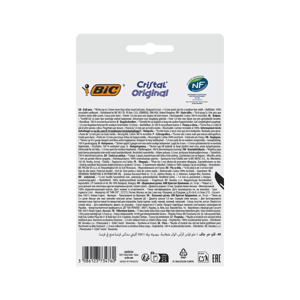 Bic Cristal Ballpoint Pen Medium Assorted (Pack of 10) 516354