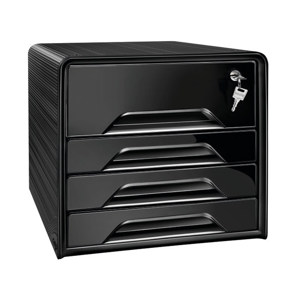 CEP Smoove Secure 4 Drawer Module with Lock Black 7-311S Black