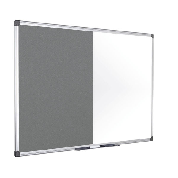 Bi-Office Maya Combination Board Grey Felt/Drywipe Surface 180x120cm XA2720170