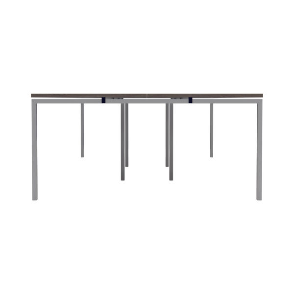 Jemini 6 Person Bench Desk 4200x1600x730mm Grey Oak/White KF809159