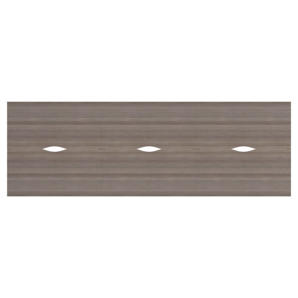 Jemini 6 Person Bench Desk 4200x1600x730mm Grey Oak/White KF809159