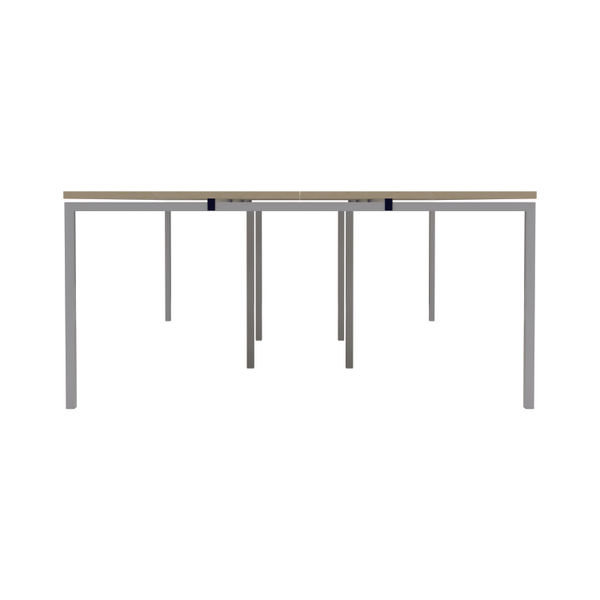 Jemini 6 Person Bench Desk 4200x1600x730mm Maple/White KF809180