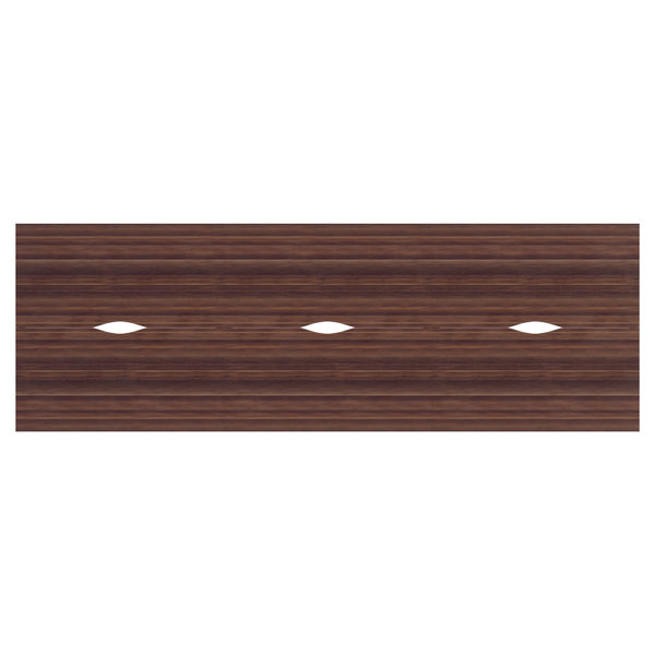 Jemini 6 Person Bench Desk 4200x1600x730mm Dark Walnut/White KF809197