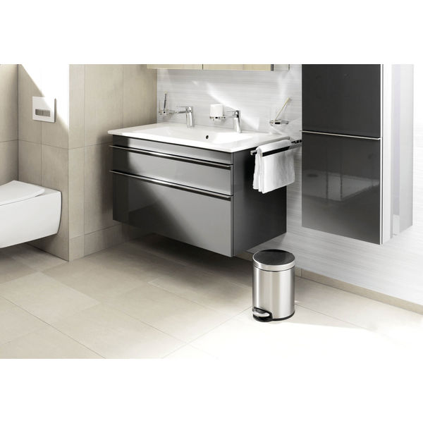 Durable Stainless Steel Pedal Bin Round 5 Litre Silver 340023