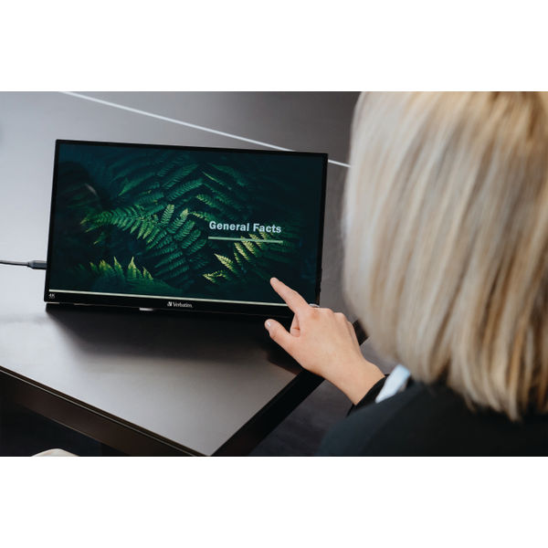 Verbatim Portable Touchscreen Ultra HD 4K 15.6 Inch Monitor 32238